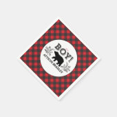 Lumberjack Bear Baby Boy Dusche Napkin Serviette (Ecke)