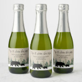 Lumberjack Bear Baby Dusche Pop Sparkling Schaumweinetikett (Flaschen)