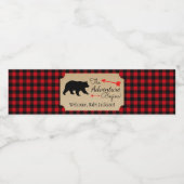 Lumberjack Bear Baby Dusche Wasserflaschen Labels Wasserflaschenetikett (Einzelnes Label)