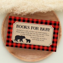 Lumberjack Bear Baby Shower Books for Baby