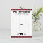 Lumberjack Bear Bingokarte Dankeskarte (Stehend Vorderseite)