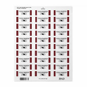 Lumberjack Bear Buffalo Kariertes Adressetikett (Vorne)