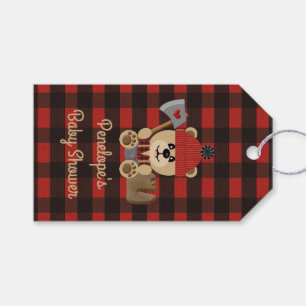 Lumberjack Bear Wilderness Baby Dusche Gefallen Geschenkanhänger