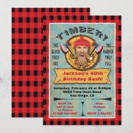 Lumberjack Beard Geburtstags Hipster Einladung