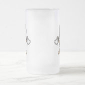 Lumberjack Bearded Skull Crossed Achsen Mattglas Bierglas (Mittel)