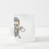 Lumberjack Bearded Skull Crossed Axes Tasse (Vorderseite Links)