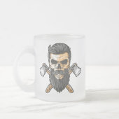 Lumberjack Bearded Skull Crossed Axes Tasse (Links)