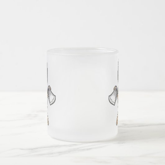 Lumberjack Bearded Skull Crossed Axes Tasse (Mittel)