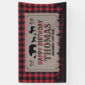 Lumberjack birthday banner (Vertikal)