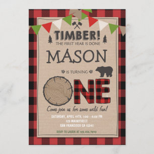 Lumberjack Birthday Einladung Woodland Geburtstag