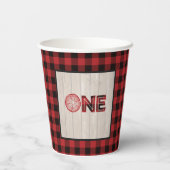 Lumberjack Birthday Paper Cup - EIN Pappbecher (Rückseite)