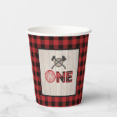 Lumberjack Birthday Paper Cup - ONE LJ Pappbecher (Rückseite)
