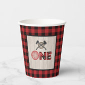 Lumberjack Birthday Paper Cup - ONE LJ Pappbecher (Vorderseite)