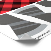 Lumberjack Birthday Party Game | BUTTON SCHWANZ Poster (Ecke)