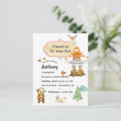 Lumberjack Birthday Party Postkarte (Stehend Vorderseite)