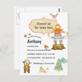 Lumberjack Birthday Party Postkarte (Vorne/Hinten)