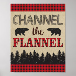 Lumberjack Birthday Party Signing Channel der Flan Poster