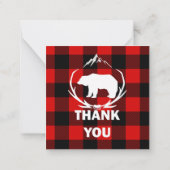 Lumberjack Birthday Vielen Dank Mitteilungskarte (Rückseite)
