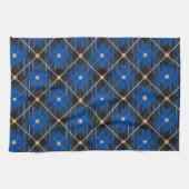 Lumberjack Black Blue Kariert Pattern Geschirrtuch (Horizontal)