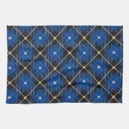 Lumberjack Black Blue Kariert Pattern Geschirrtuch