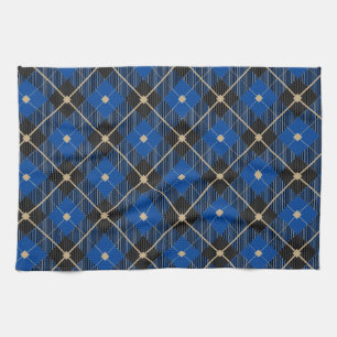Lumberjack Black Blue Kariert Pattern Geschirrtuch