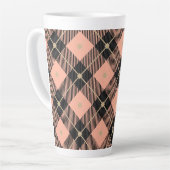 Lumberjack Black Coral PInk Kariert Milchtasse (Linke Ecke)