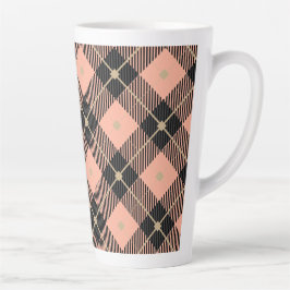 Lumberjack Black Coral PInk Kariert Milchtasse
