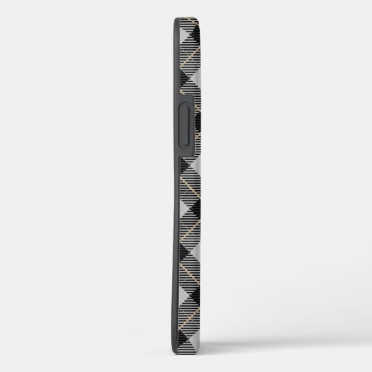 Lumberjack Black Grau Kariertes Muster Case-Mate iPhone Hülle (Rückseite / Rechts)