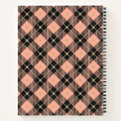 Lumberjack Black Pink Coral Kariertes Rezept Notizblock (Rückseite)