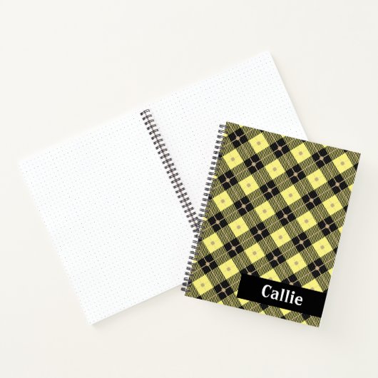 Lumberjack Black & Yellow Kariert Bullet Journal Notizblock (Innenseite)