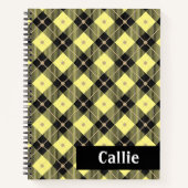 Lumberjack Black & Yellow Kariert Bullet Journal Notizblock (Vorderseite)