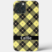 Lumberjack Black & Yellow Kariert Case-Mate iPhone Hülle (Rückseite)