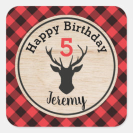 Lumberjack Boy Birthday Party Gefallen Sticker