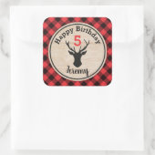 Lumberjack Boy Birthday Party Gefallen Sticker (Tasche)