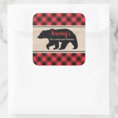 Lumberjack Boy Birthday Party Gefallen Sticker (Tasche)