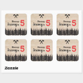 Lumberjack Boy Birthday Party Gefallen Sticker (Blatt)