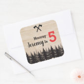 Lumberjack Boy Birthday Party Gefallen Sticker (Umschlag)