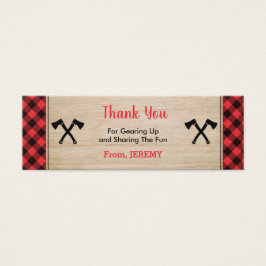Lumberjack Boy Birthday Party Gefallen Tag