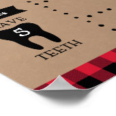 Lumberjack Boy First Birthday Milestone Poster (Ecke)