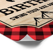 Lumberjack Boy Geburtstagsparty Begrüßungszeichen Poster (Ecke)