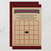 Lumberjack Boys Babydusche Bingo-Karte (Vorne/Hinten)