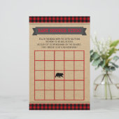 Lumberjack Boys Babydusche Bingo-Karte (Stehend Vorderseite)