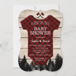 Lumberjack Buffalo Baby Anzug Wood Baby Dusche Einladung