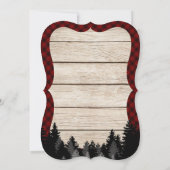 Lumberjack Buffalo Baby Anzug Wood Baby Dusche Einladung (Rückseite)