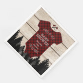 Lumberjack Buffalo Baby Anzug Wood Baby Dusche Serviette (Ecke)