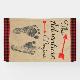 Lumberjack Buffalo Kariert Baby Dusche Banner