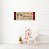 Lumberjack Buffalo Kariert Baby Dusche Banner (Insitu)