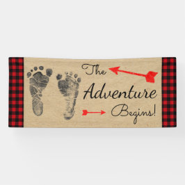 Lumberjack Buffalo Kariert Baby Dusche Banner