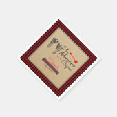 Lumberjack Buffalo Kariert Baby Dusche Serviette (Ecke)