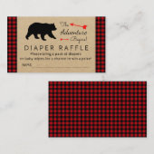 Lumberjack Buffalo Kariert Boys Diaper Raffel Tick Begleitkarte (Vorne/Hinten)